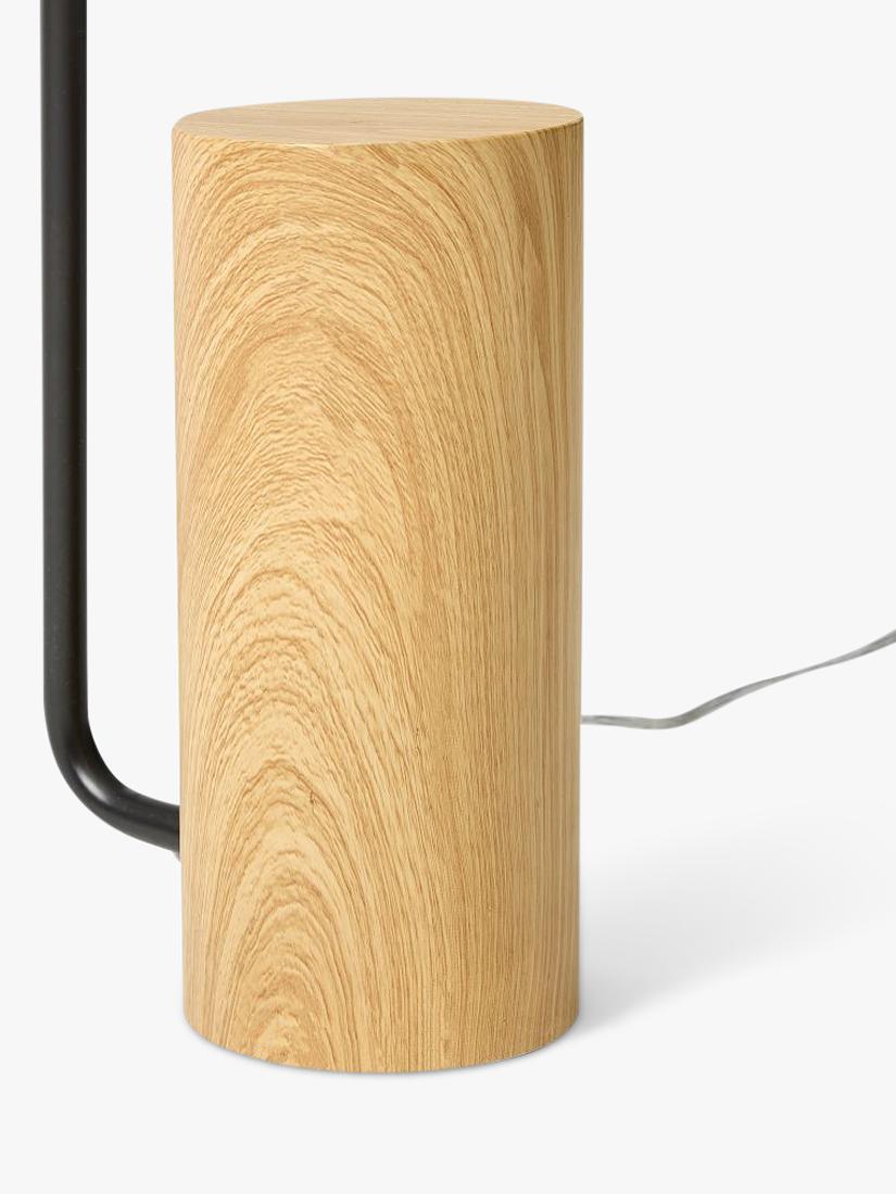 West Elm Liam wood base floor lamp black, UK version
