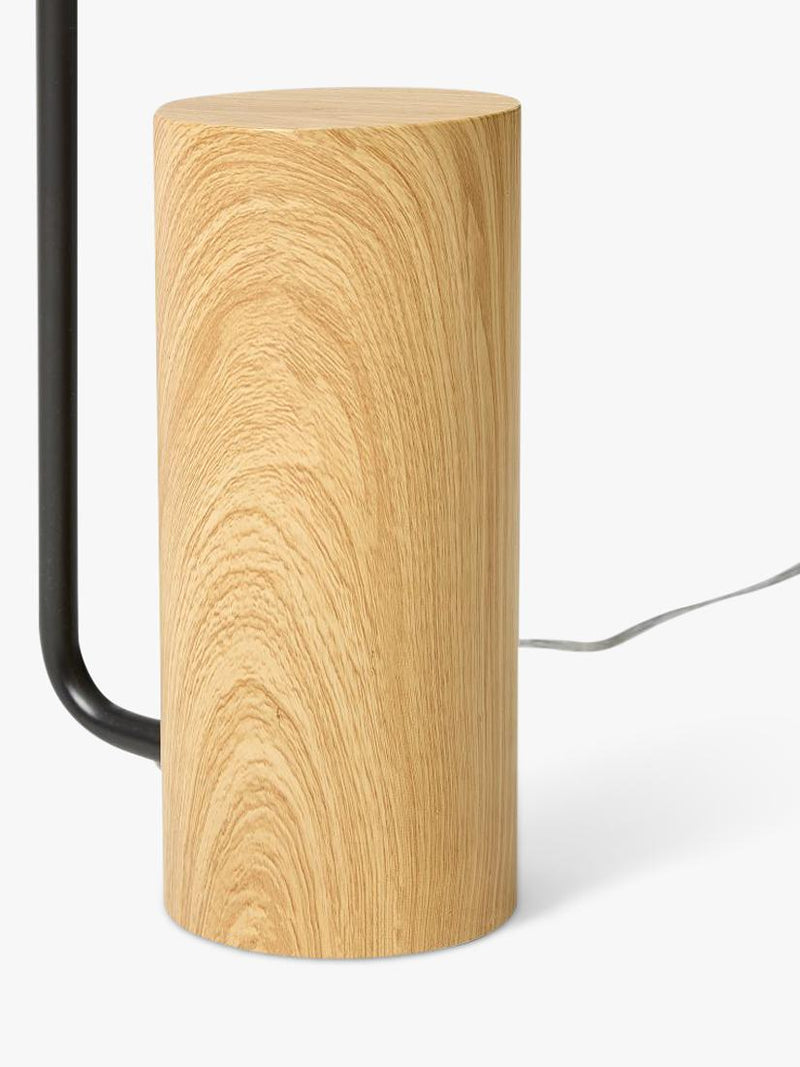 West Elm Liam wood base floor lamp black, UK version
