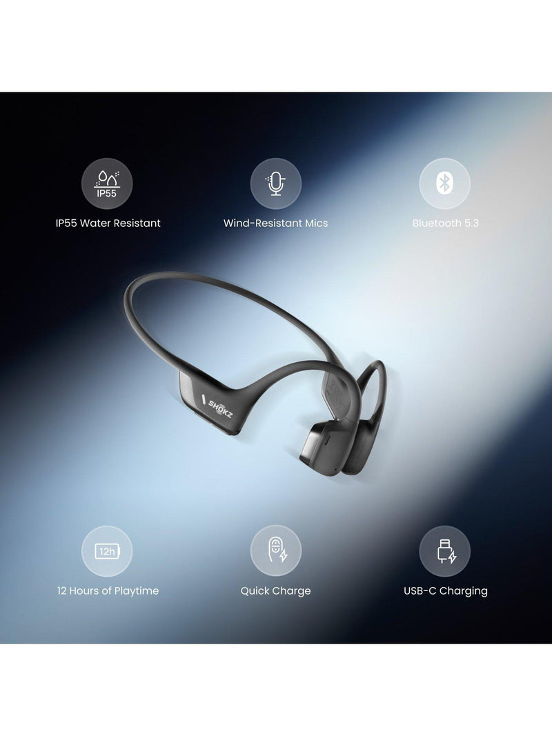 Shokz OpenRun Pro 2 schwarze Open-Ear-Kopfhörer – Britisches Produkt
