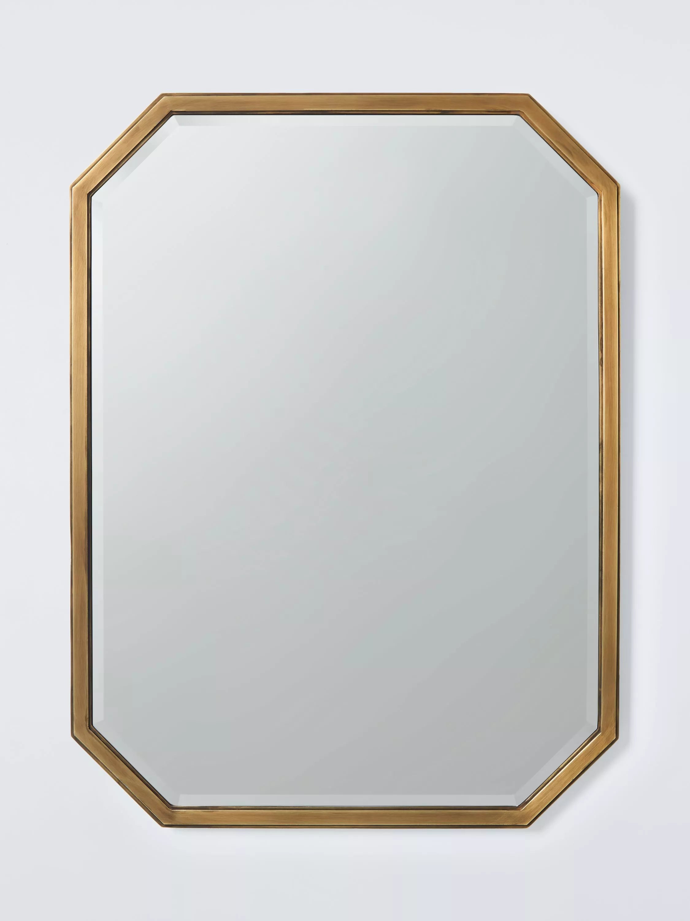 John Lewis Marlborough wall mirror 81x61cm antique brass, imported from the UK