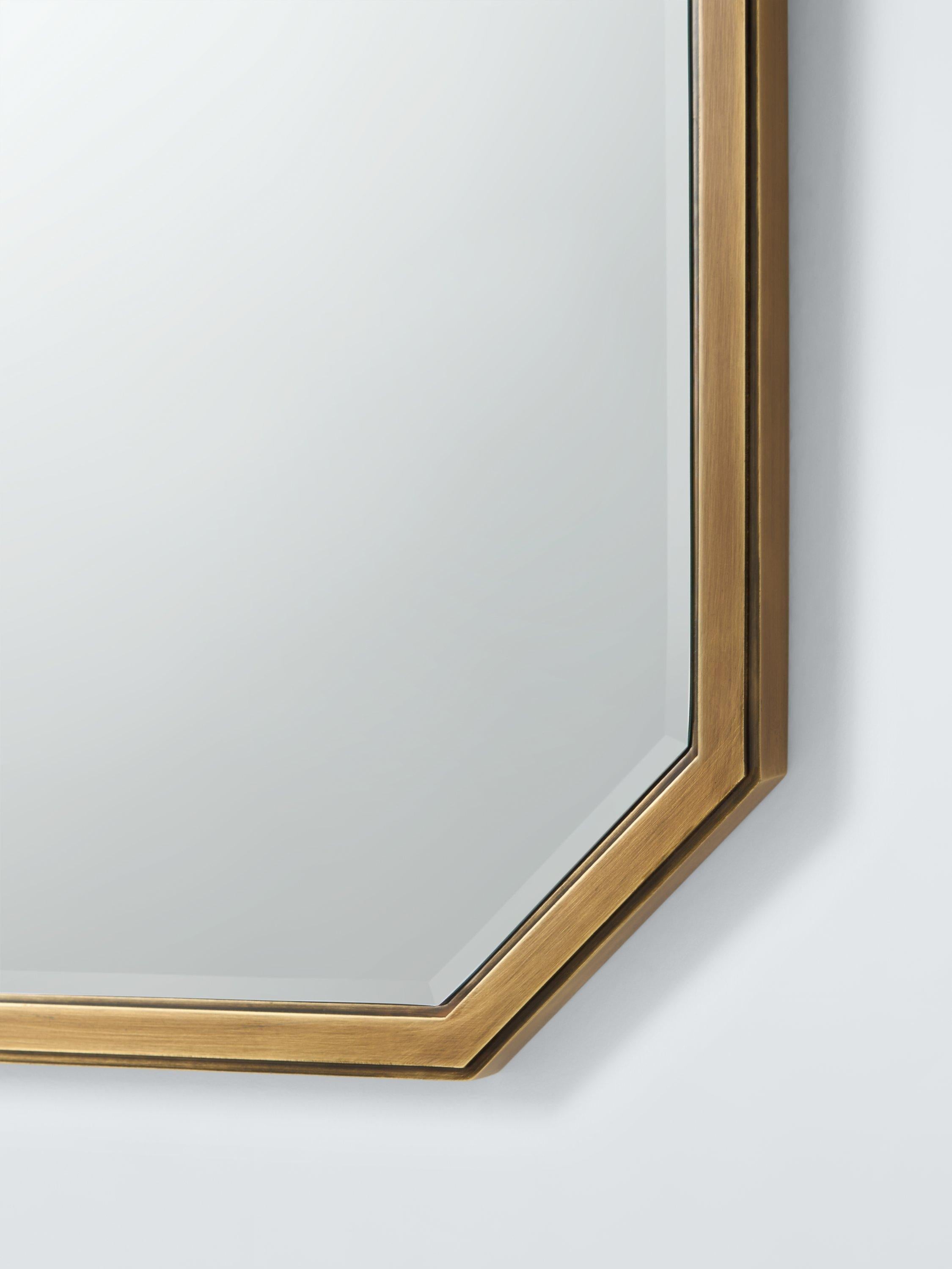 John Lewis Marlborough wall mirror 81x61cm antique brass, imported from the UK