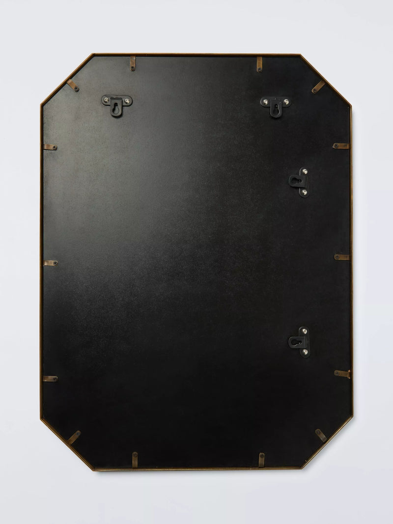 John Lewis Marlborough wall mirror 81x61cm antique brass, imported from the UK