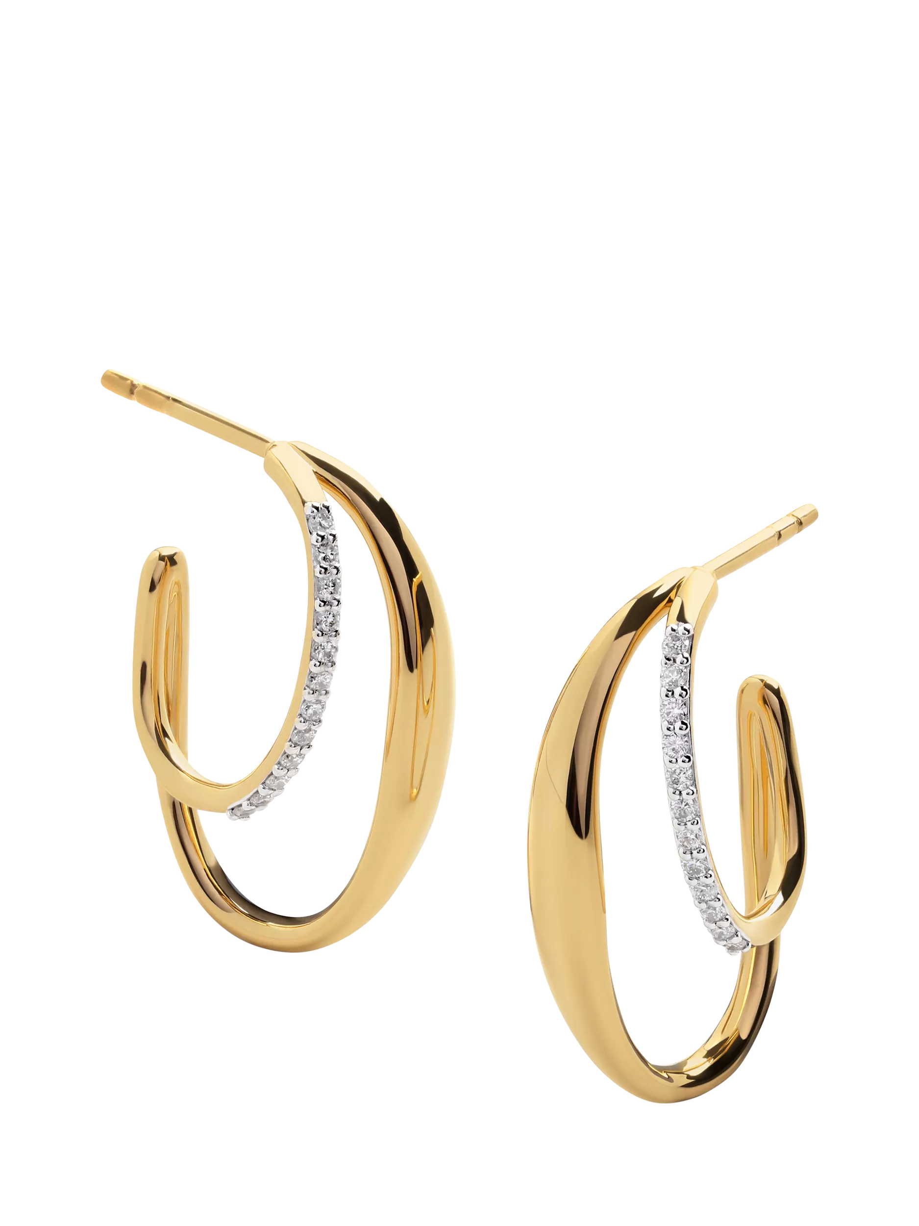 Monica Vinader Nura lab grown diamond hoop earrings - British product
