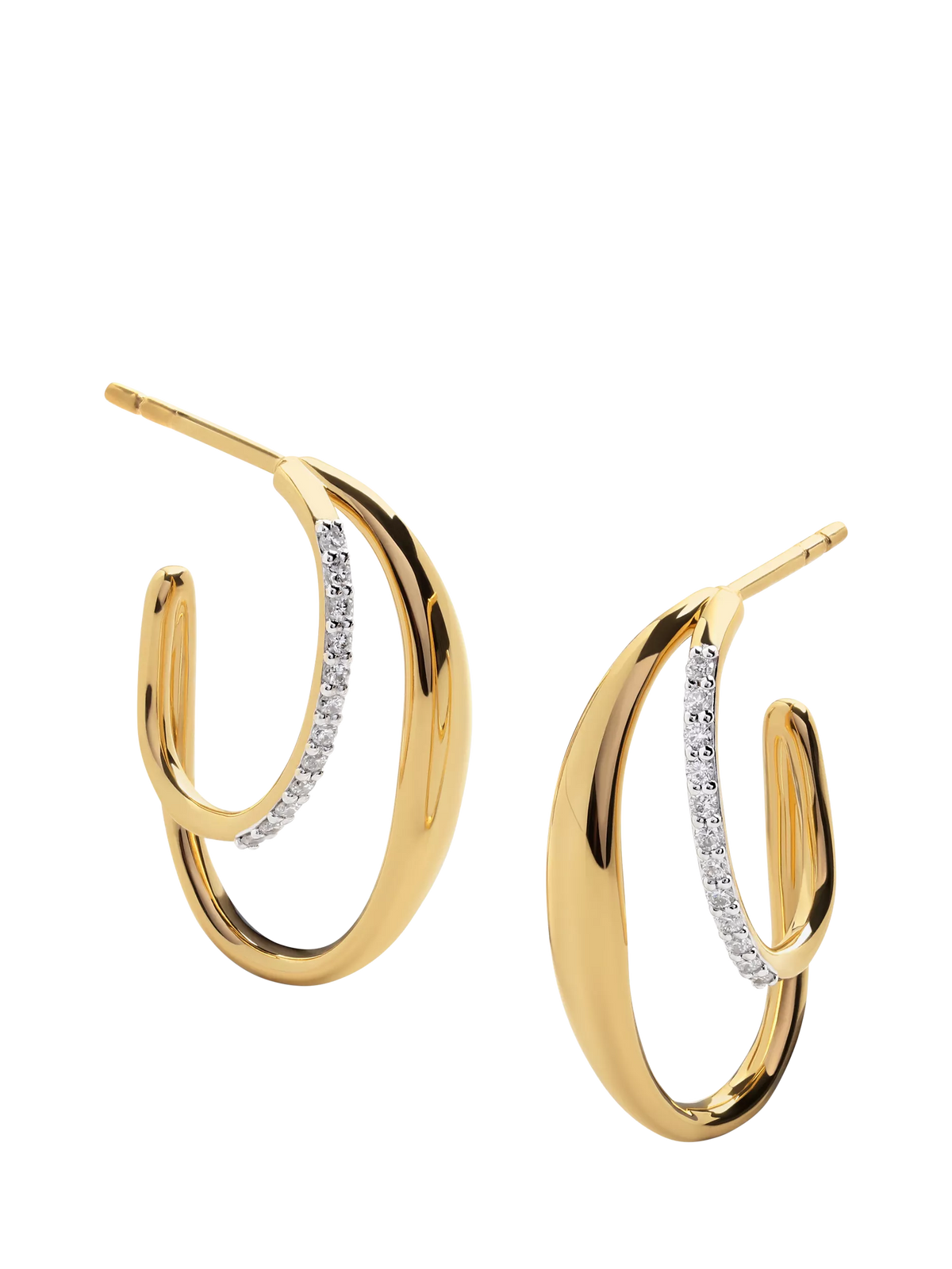Monica Vinader Nura lab grown diamond hoop earrings - British product