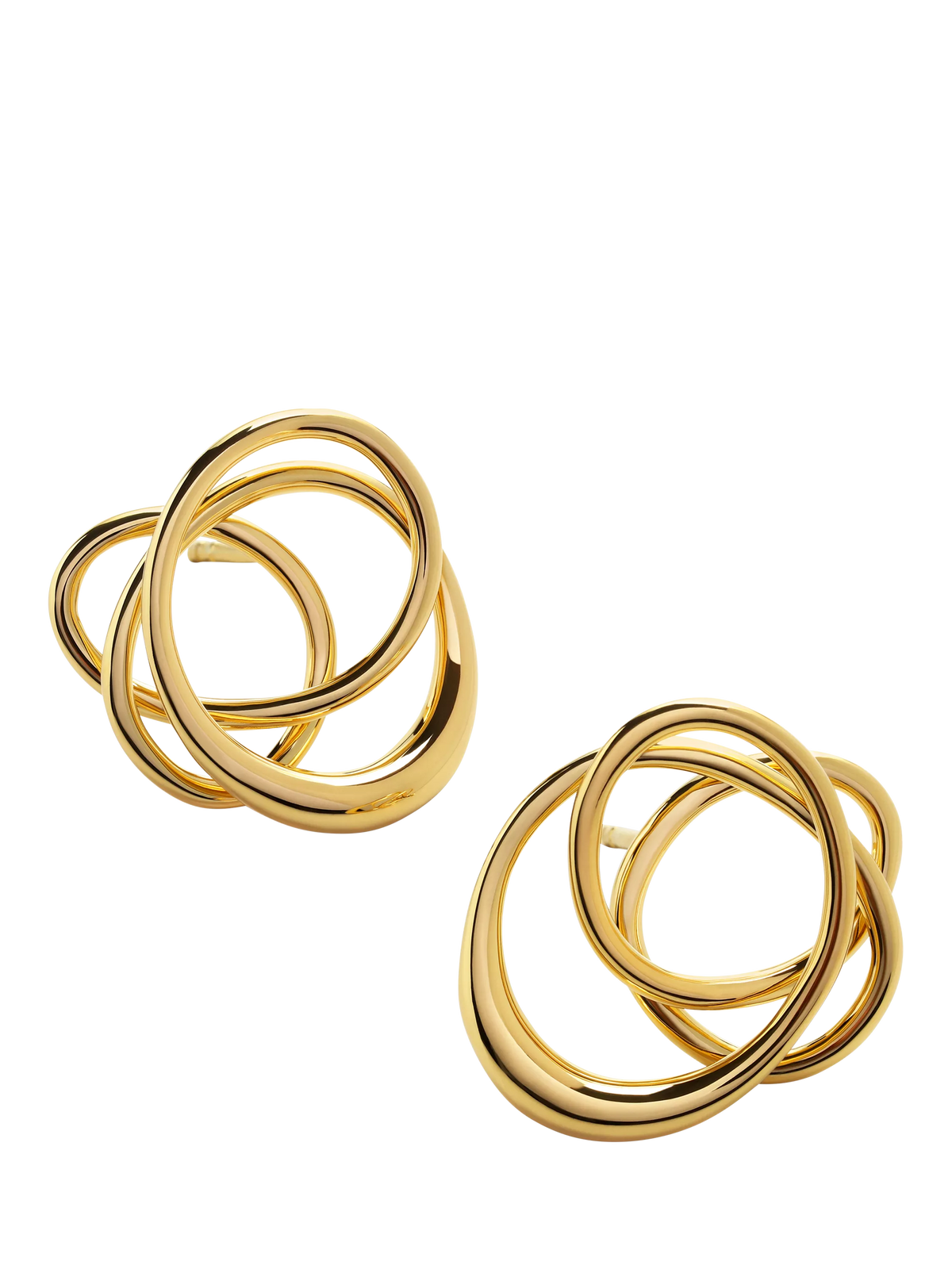 Monica Vinader Nura Wrap stud earrings gold vermeil (British brand)