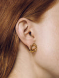 Monica Vinader Nura Wrap stud earrings gold vermeil (British brand)
