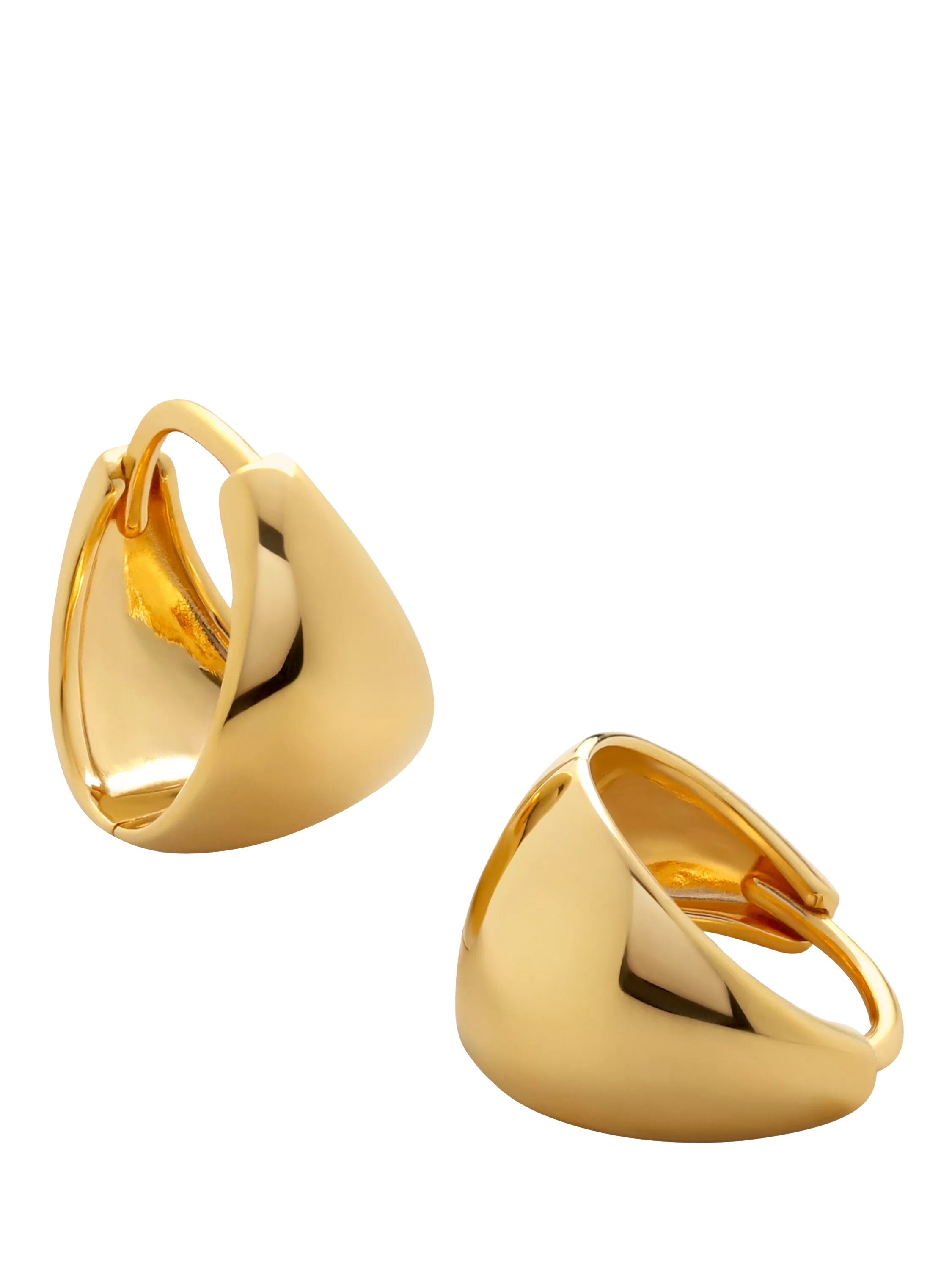 Monica Vinader tapered huggie earrings, imported from the UK