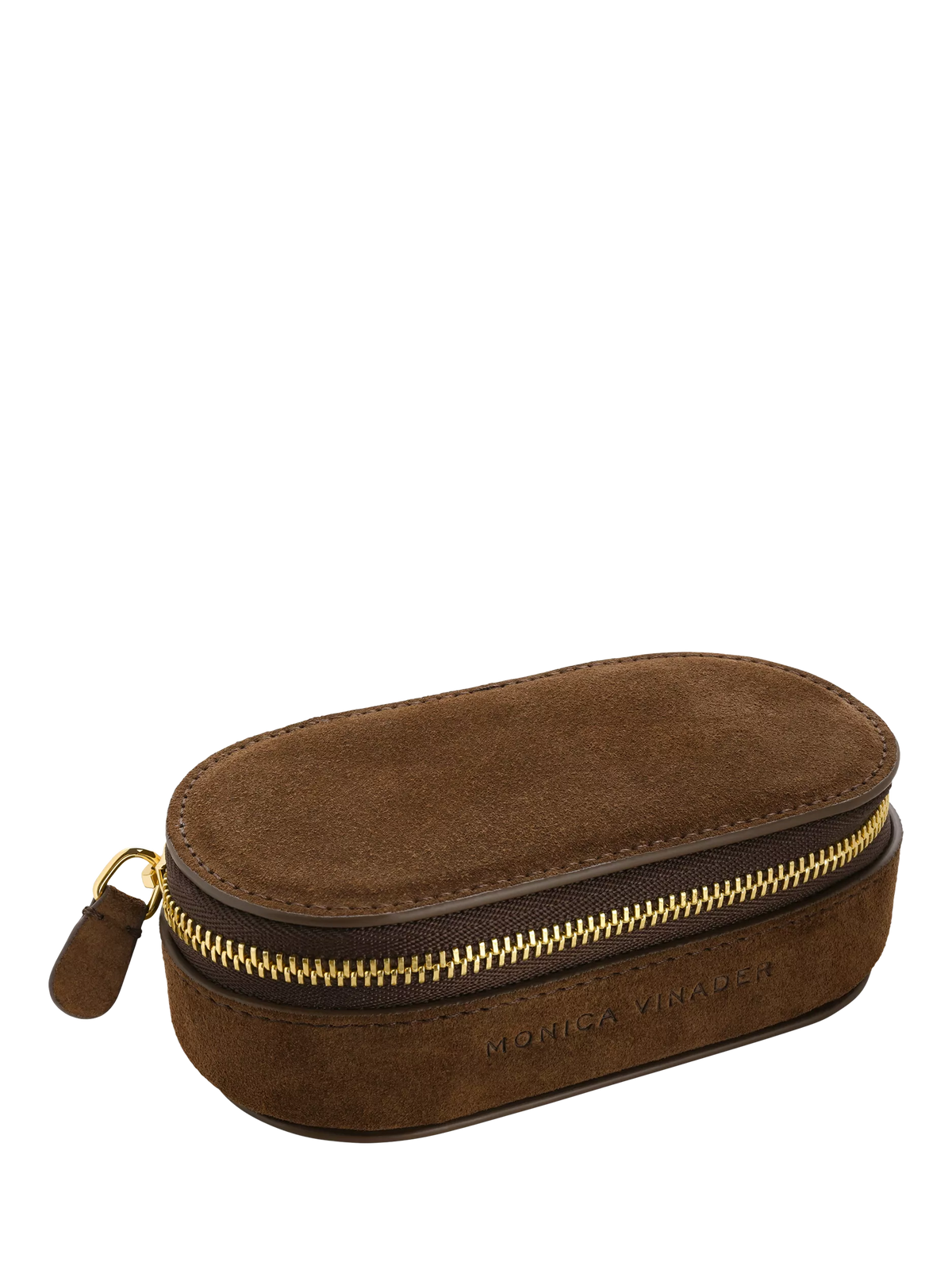 Monica Vinader Mini Suede Jewellery Box, Brown