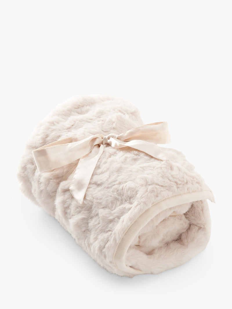 Angel Rocket Baby Faux Fur Blanket in Taupe