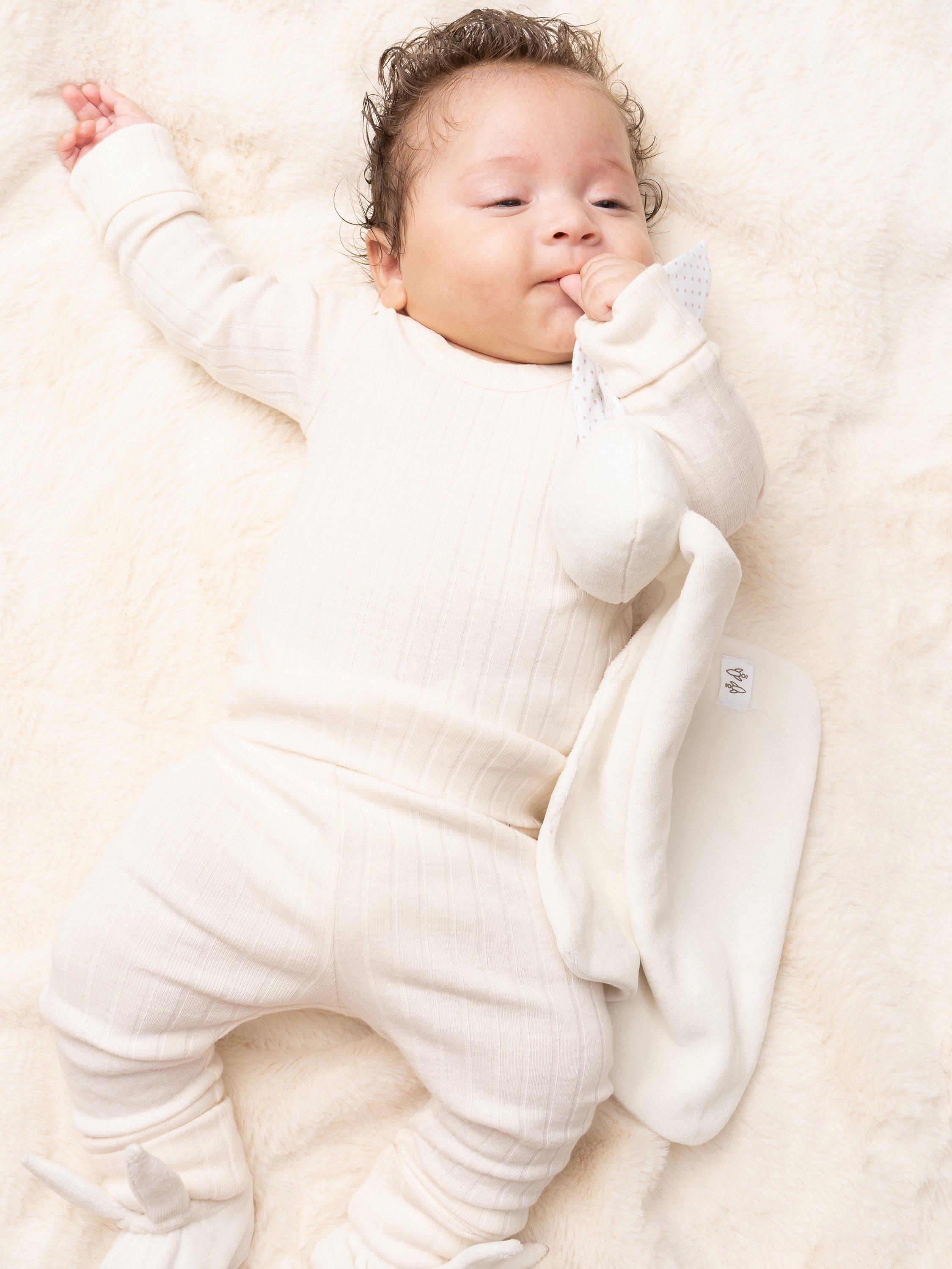 Angel & Rocket baby comforter set in Ecru - British product