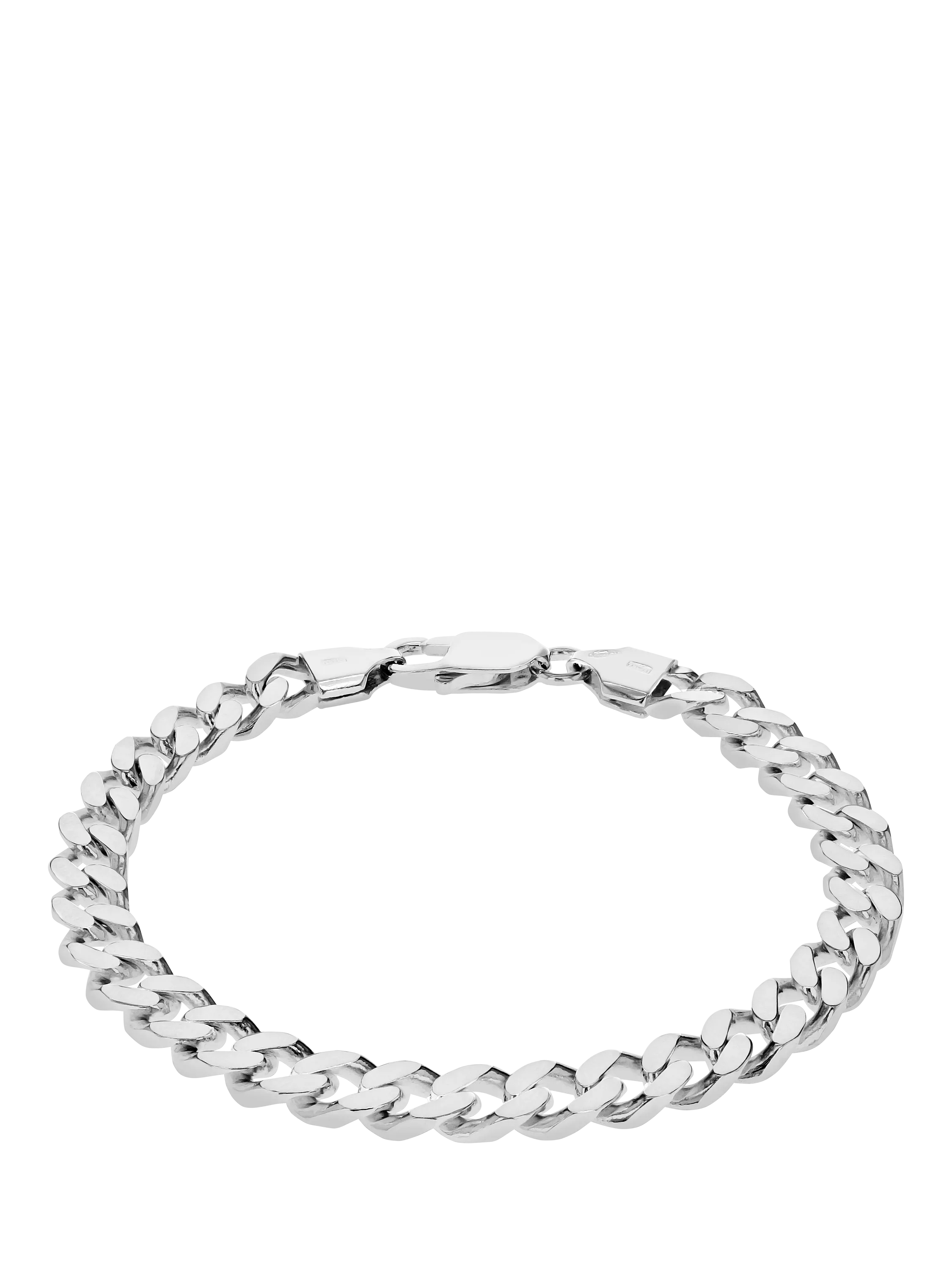 Hoxton London square curb bracelet sterling silver, UK version