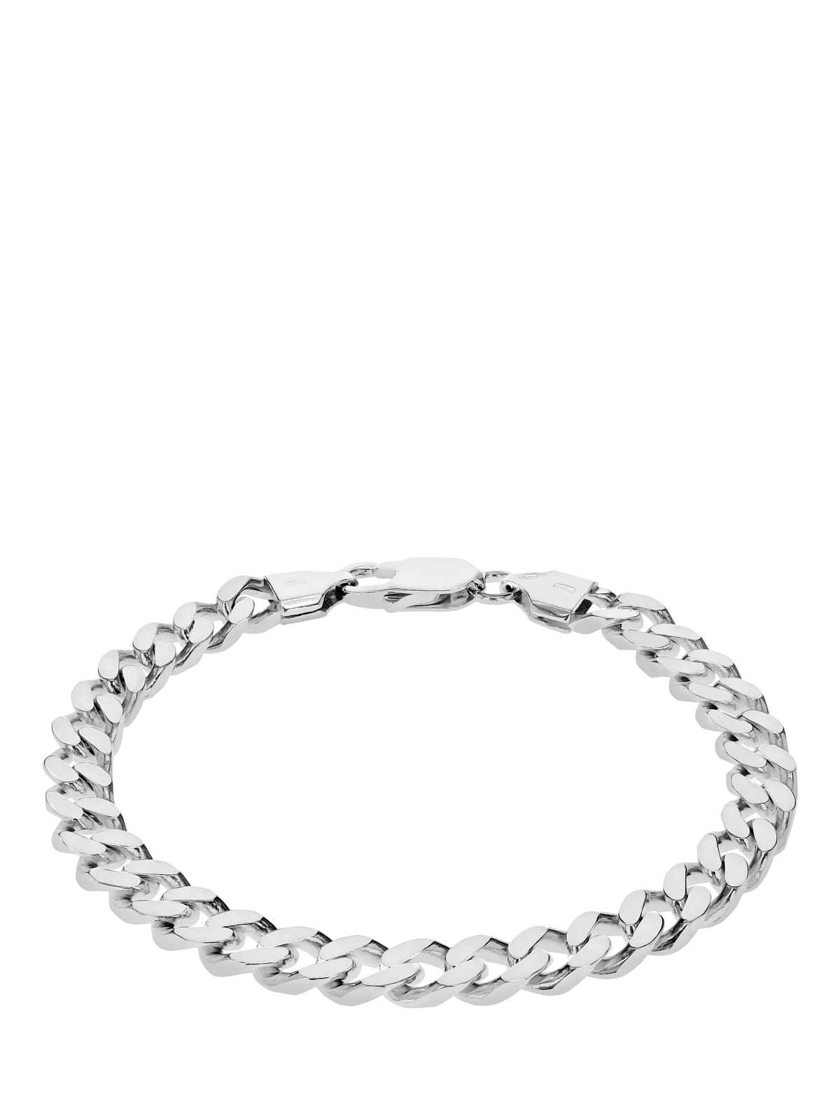 Hoxton London square curb bracelet sterling silver, UK version