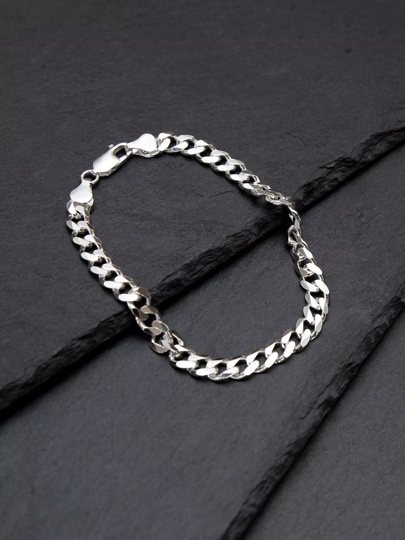 Hoxton London square curb bracelet sterling silver, UK version