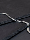 Hoxton London oxidised brushed curb bracelet silver 20cm, UK version