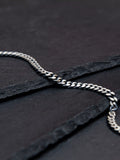 Hoxton London oxidised brushed curb bracelet silver 20cm, UK version