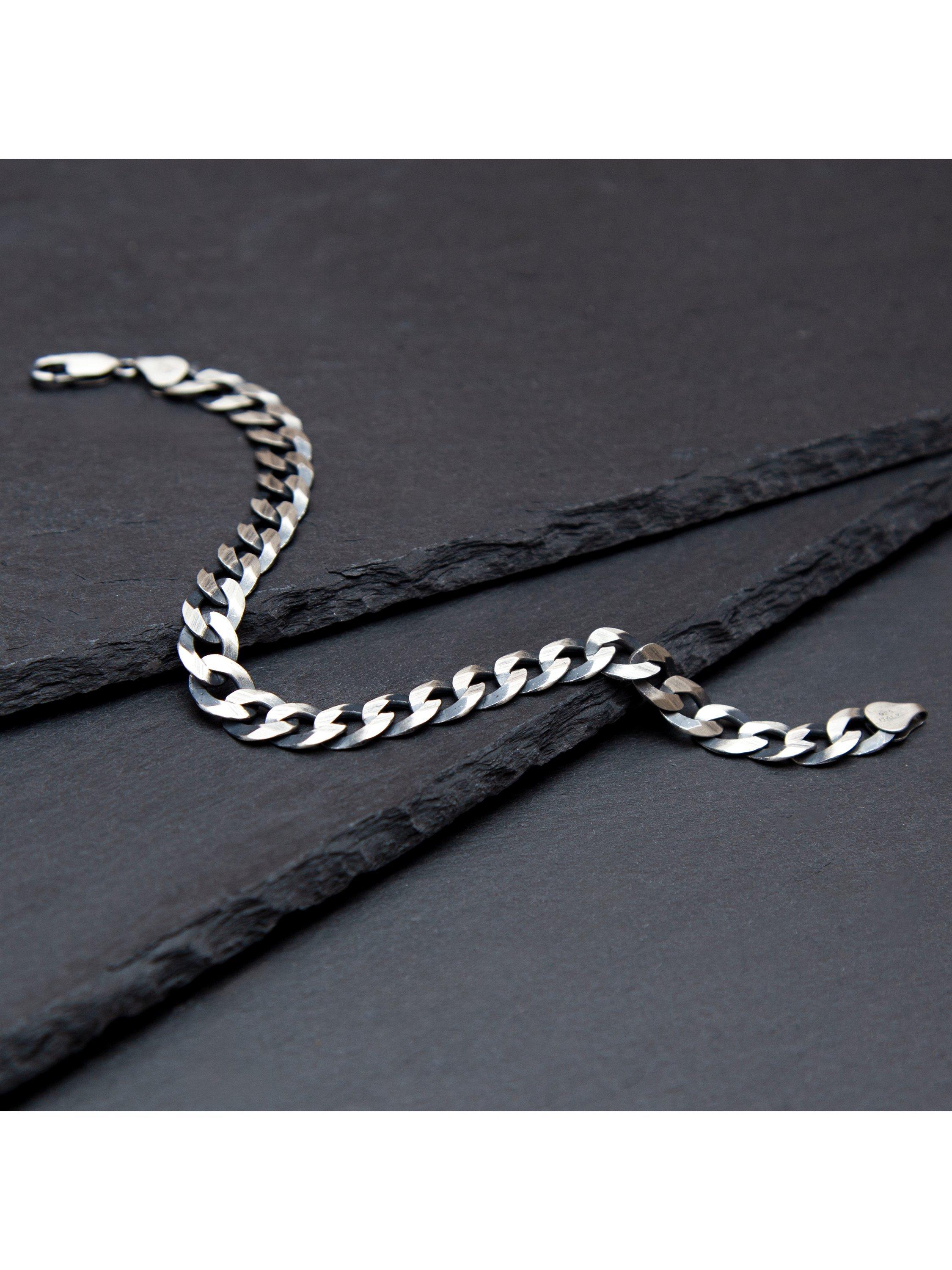 Hoxton London oxidised sterling silver bracelet 20cm, UK version