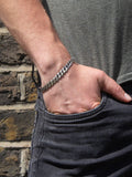Hoxton London oxidised sterling silver bracelet 20cm, UK version