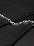 Hoxton London men's sterling silver bar and curb bracelet 21.5cm, imported from the UK
