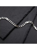Hoxton London men's sterling silver bar and curb bracelet 21.5cm, imported from the UK