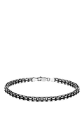 Hoxton London oxidised grooved box bracelet 20cm, UK version