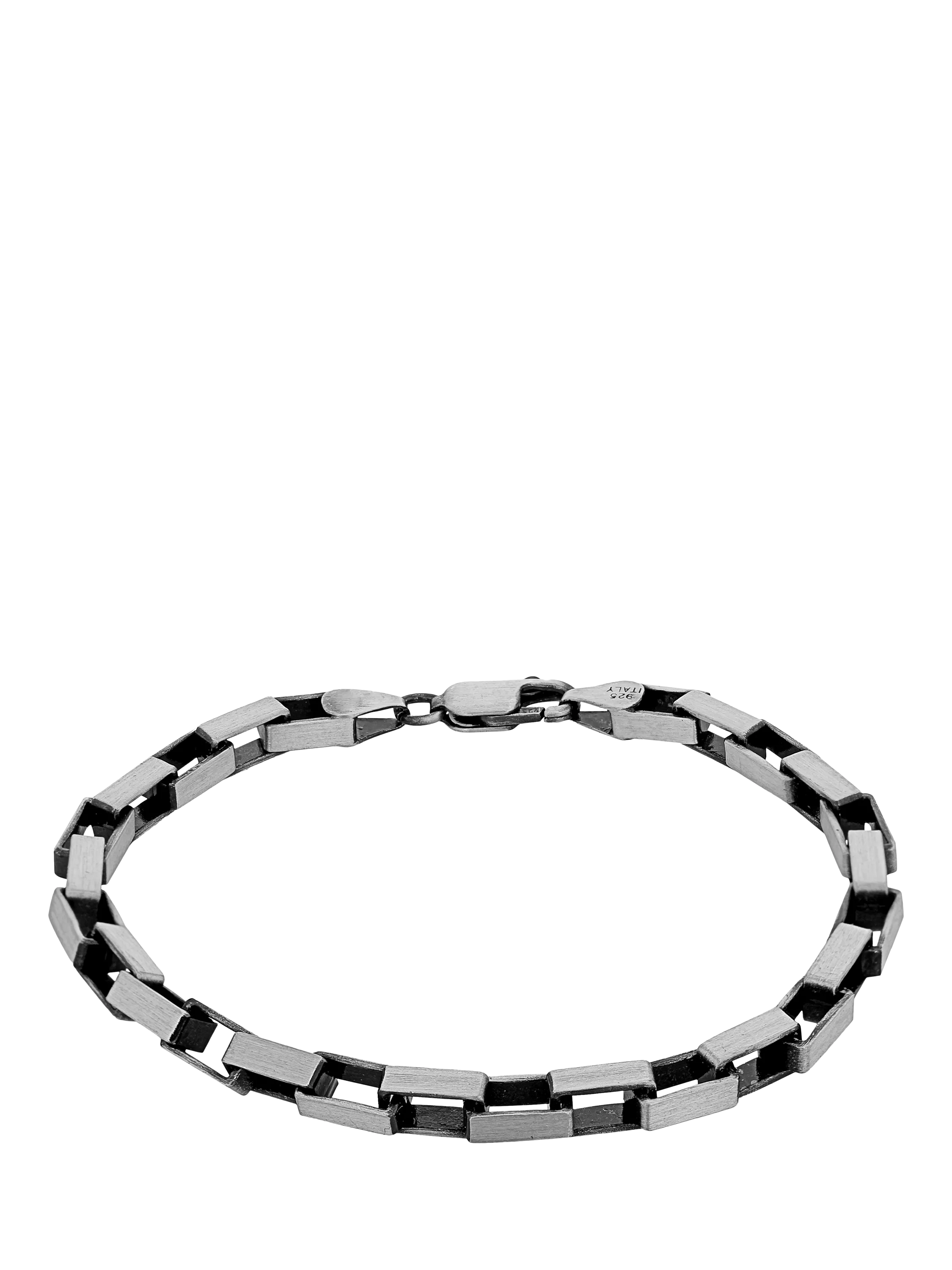 Hoxton London oxidised sterling silver paper chain bracelet 20cm - British product