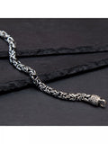 Hoxton London rhodium plated sterling silver byzantine bracelet - British product