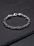 Hoxton London rhodium plated sterling silver byzantine bracelet - British product