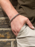 Hoxton London rhodium plated sterling silver byzantine bracelet - British product