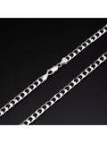 Hoxton London flat square curb chain necklace, UK version