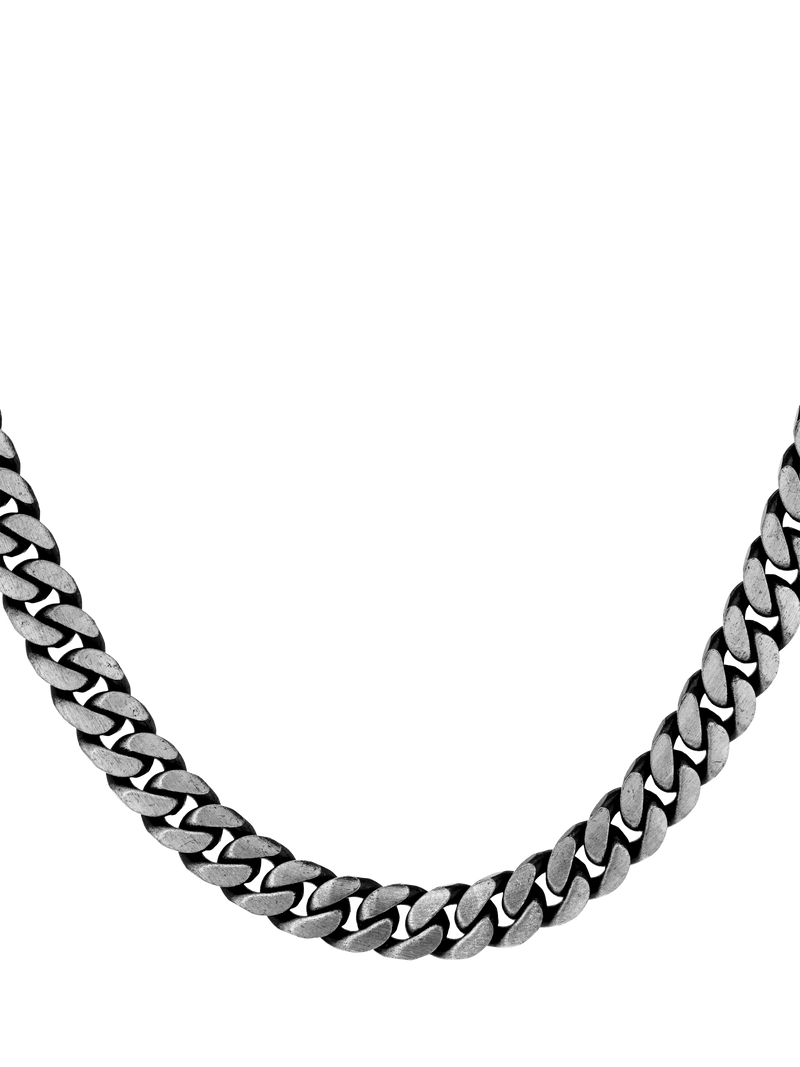 Hoxton London oxidised flat curb chain necklace 51cm, imported from the UK