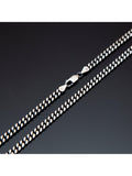Hoxton London oxidised flat curb chain necklace 51cm, imported from the UK