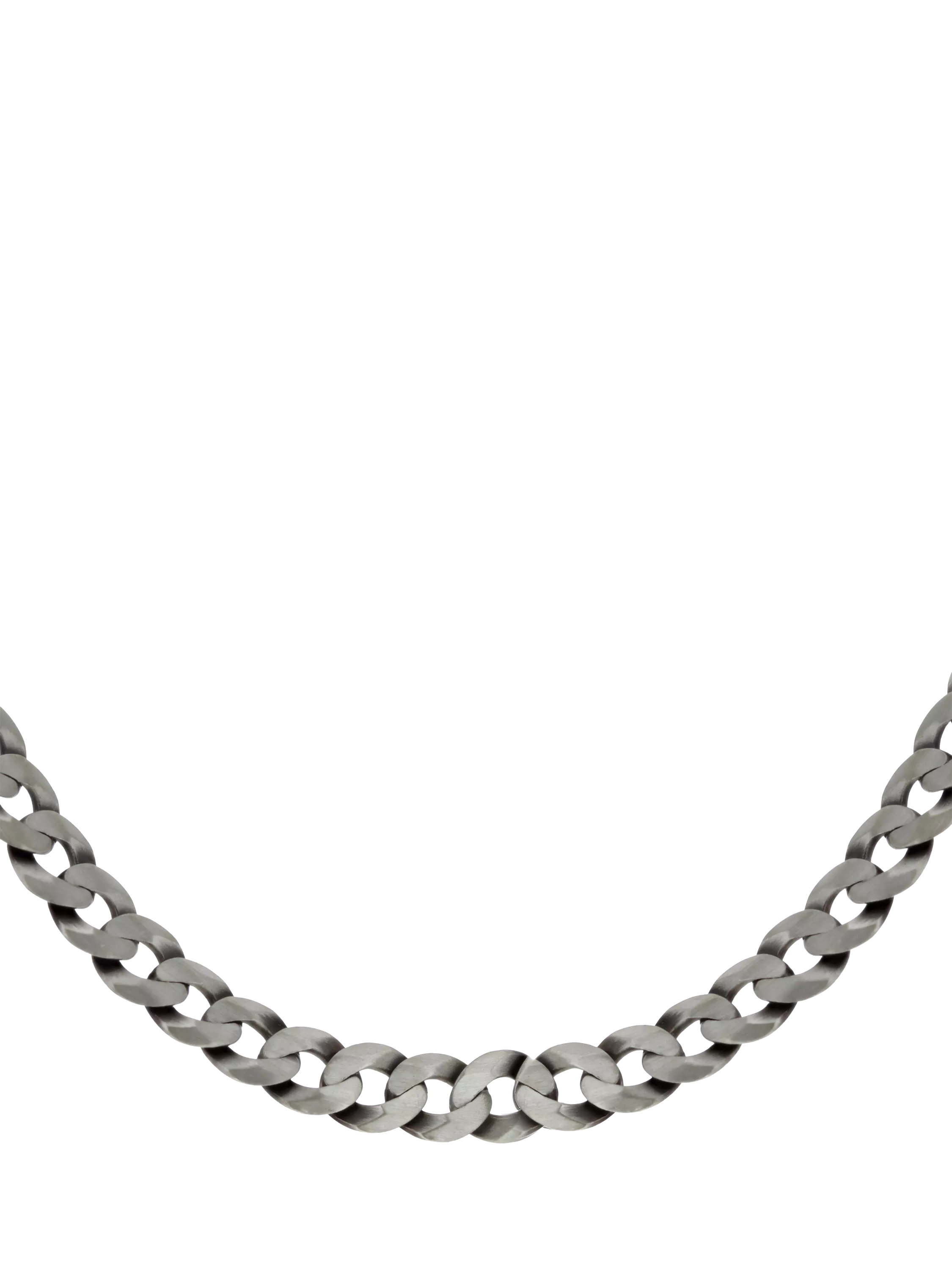 Hoxton London oxidised flat curb chain necklace 51cm, imported from the UK