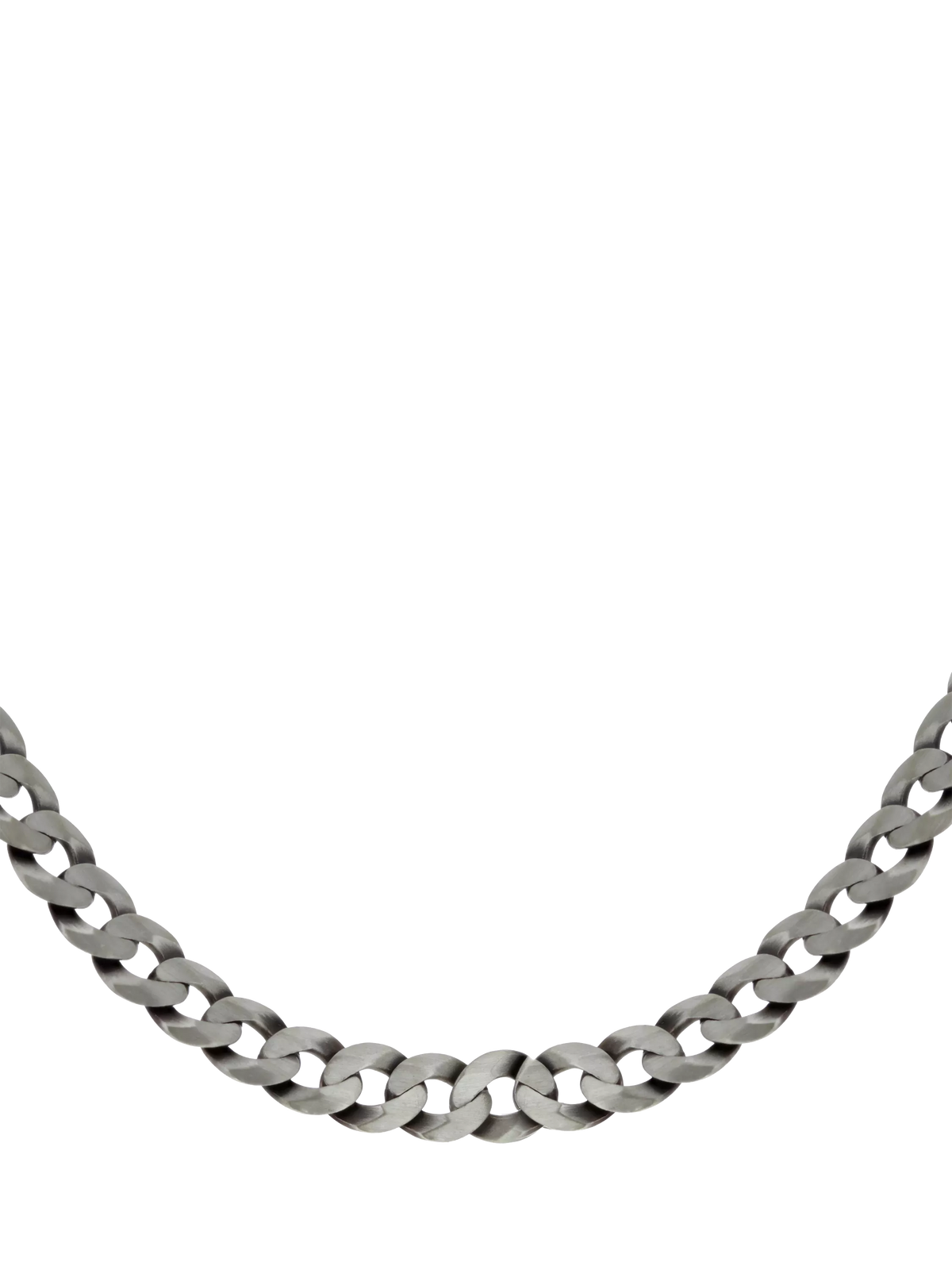 Hoxton London oxidised flat curb chain necklace 51cm, imported from the UK