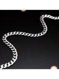 Hoxton London oxidised flat curb chain necklace 51cm, imported from the UK