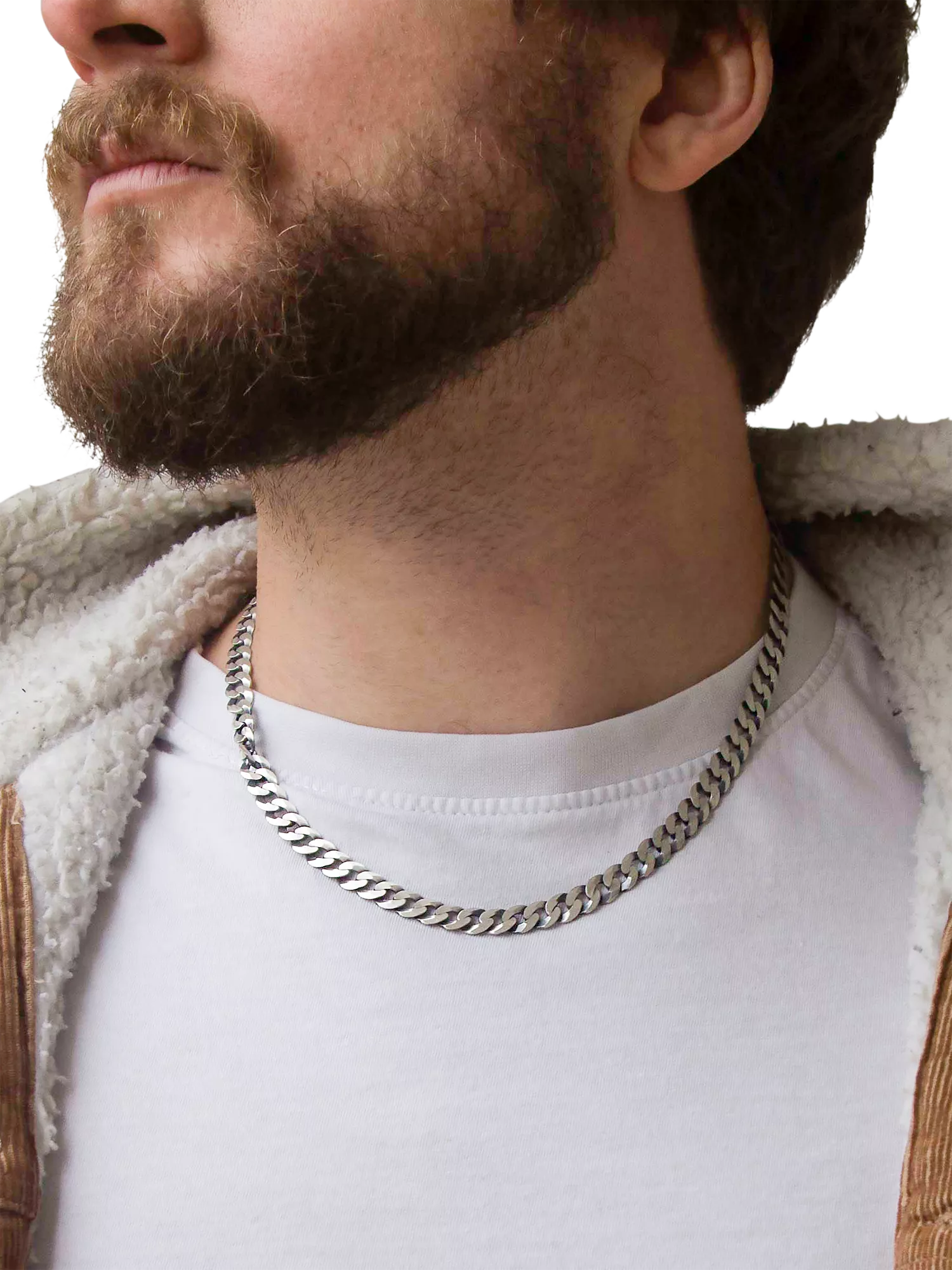 Hoxton London oxidised flat curb chain necklace 51cm, imported from the UK