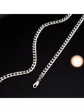 Hoxton London men's silver curb chain necklace 51cm, UK version