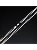 Hoxton London men's silver curb chain necklace 51cm, UK version