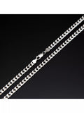 Hoxton London men's silver curb chain necklace 51cm, UK version