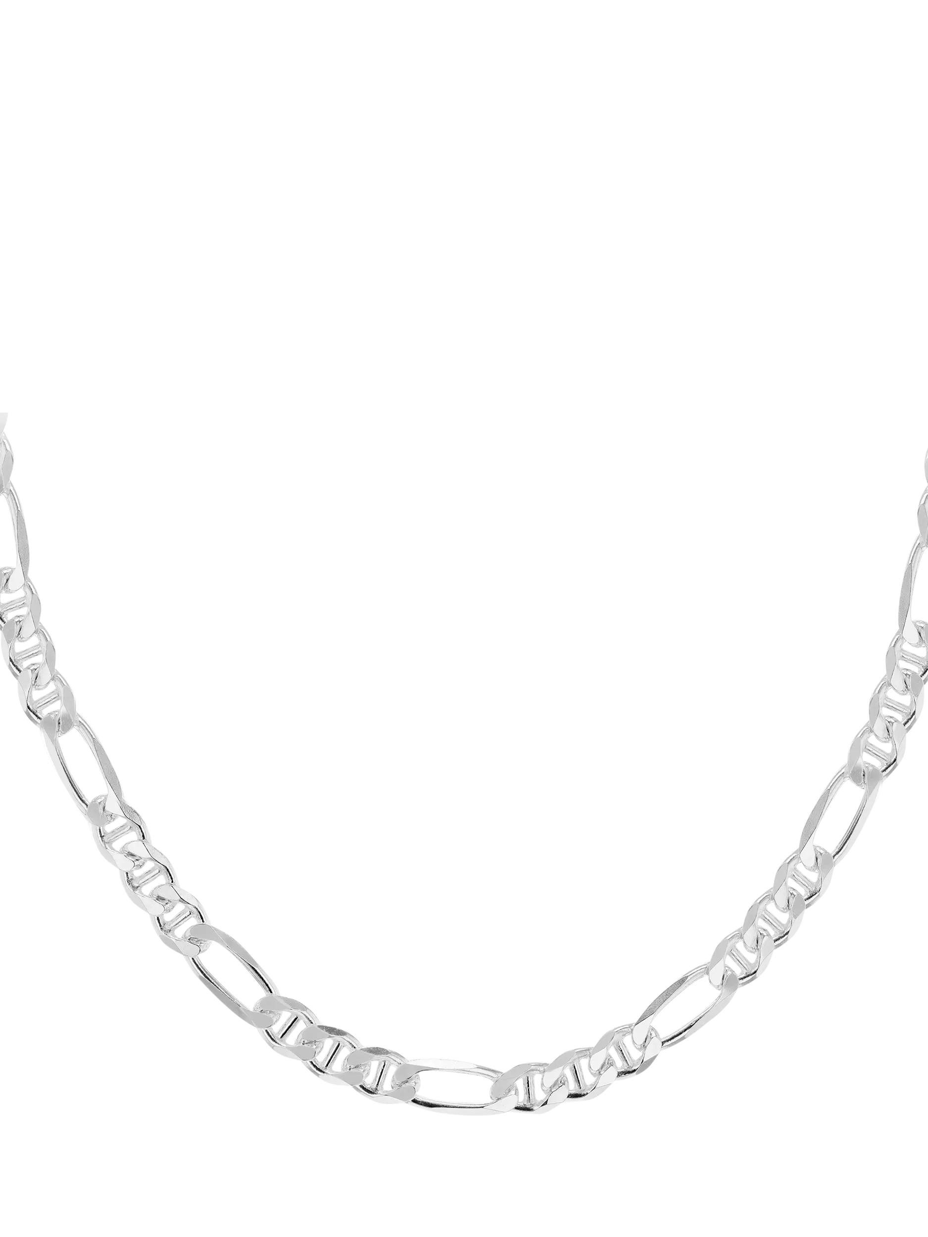 Hoxton London men's figaro rambo chain necklace sterling silver 51cm, imported from the UK
