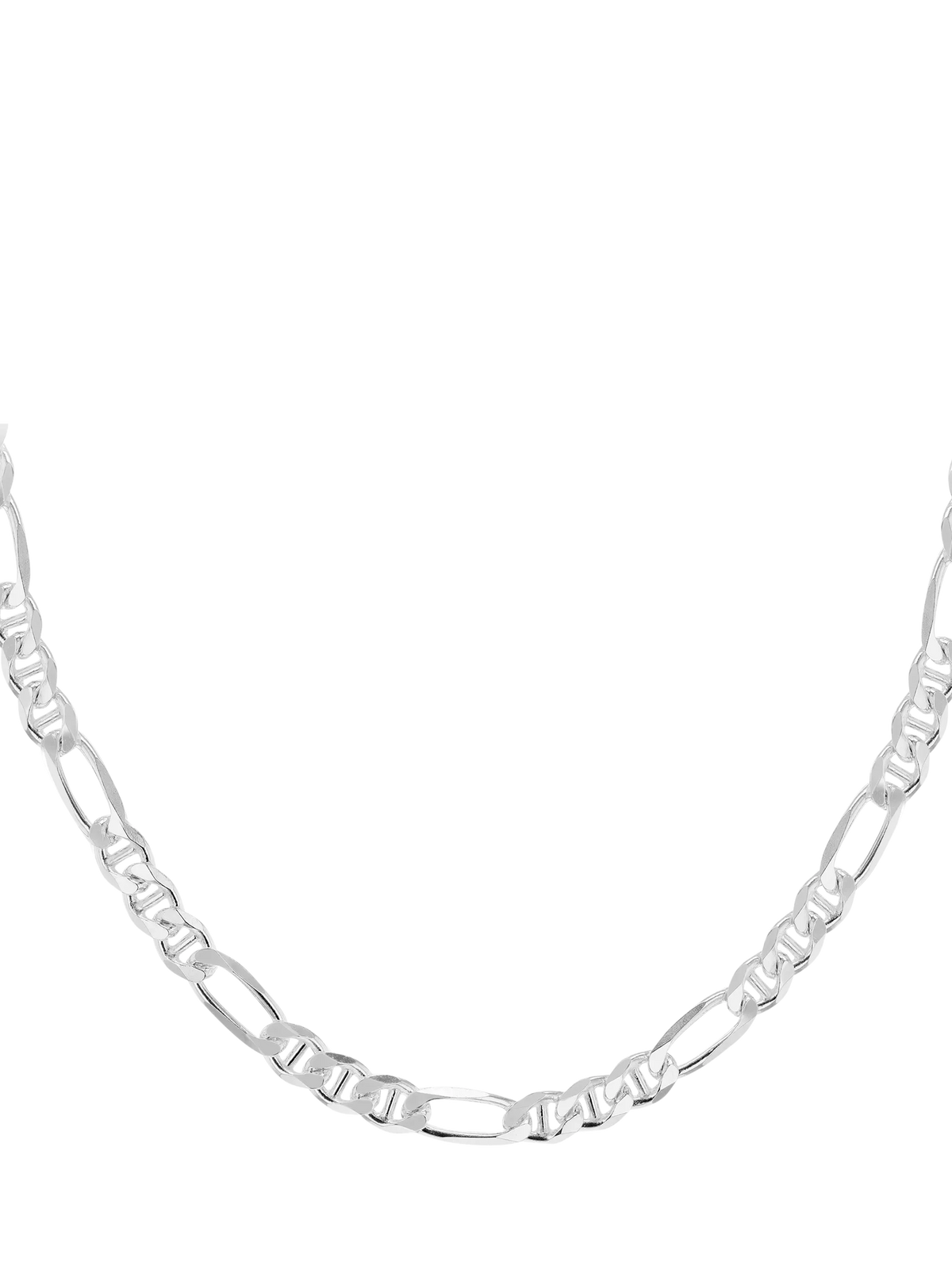 Hoxton London men's figaro rambo chain necklace sterling silver 51cm, imported from the UK