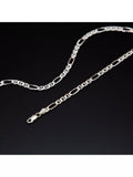 Hoxton London men's figaro rambo chain necklace sterling silver 51cm, imported from the UK