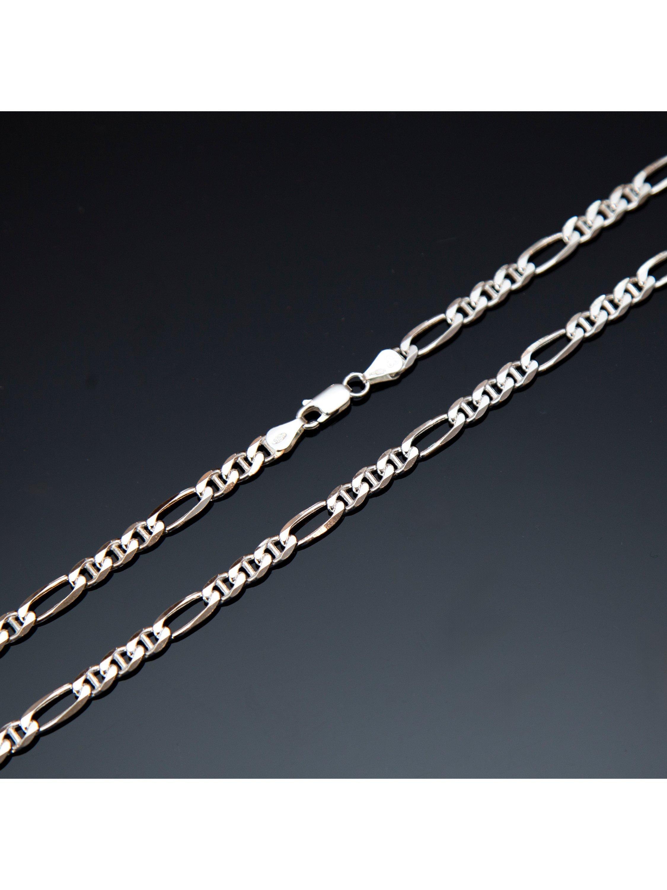 Hoxton London men's figaro rambo chain necklace sterling silver 51cm, imported from the UK