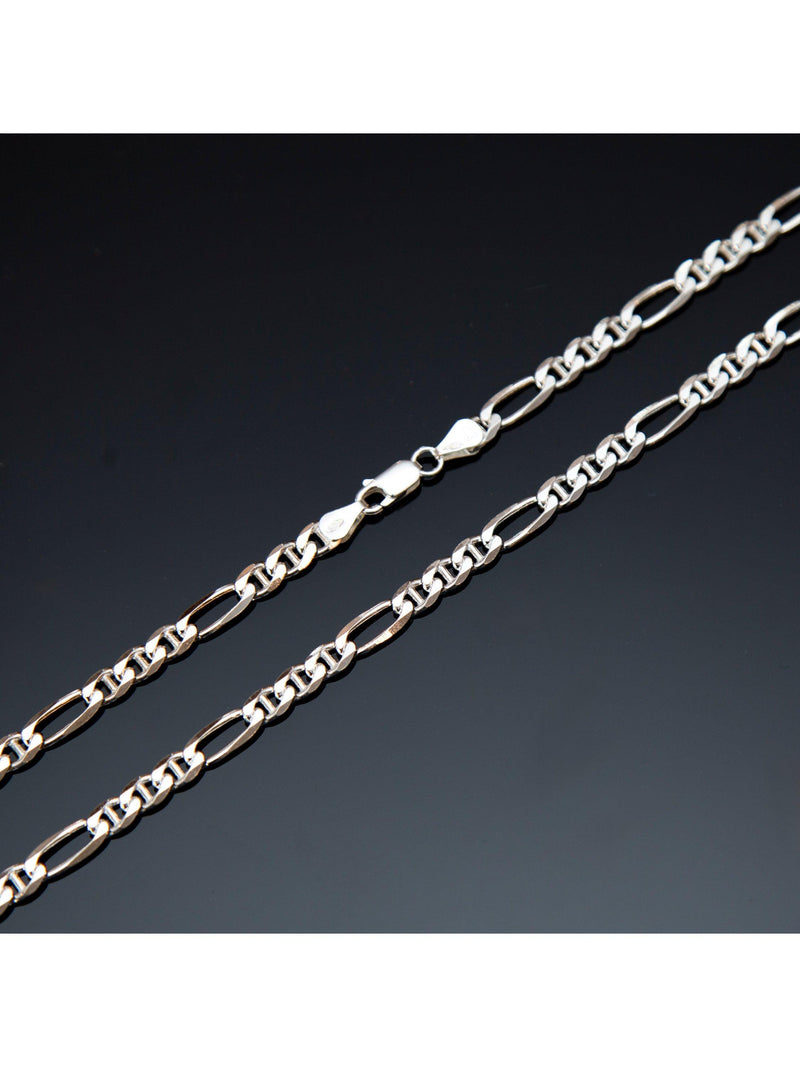Hoxton London men's figaro rambo chain necklace sterling silver 51cm, imported from the UK