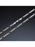 Hoxton London men's figaro rambo chain necklace sterling silver 51cm, imported from the UK