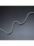 Hoxton London oxidised grooved box chain necklace 51cm (British brand)