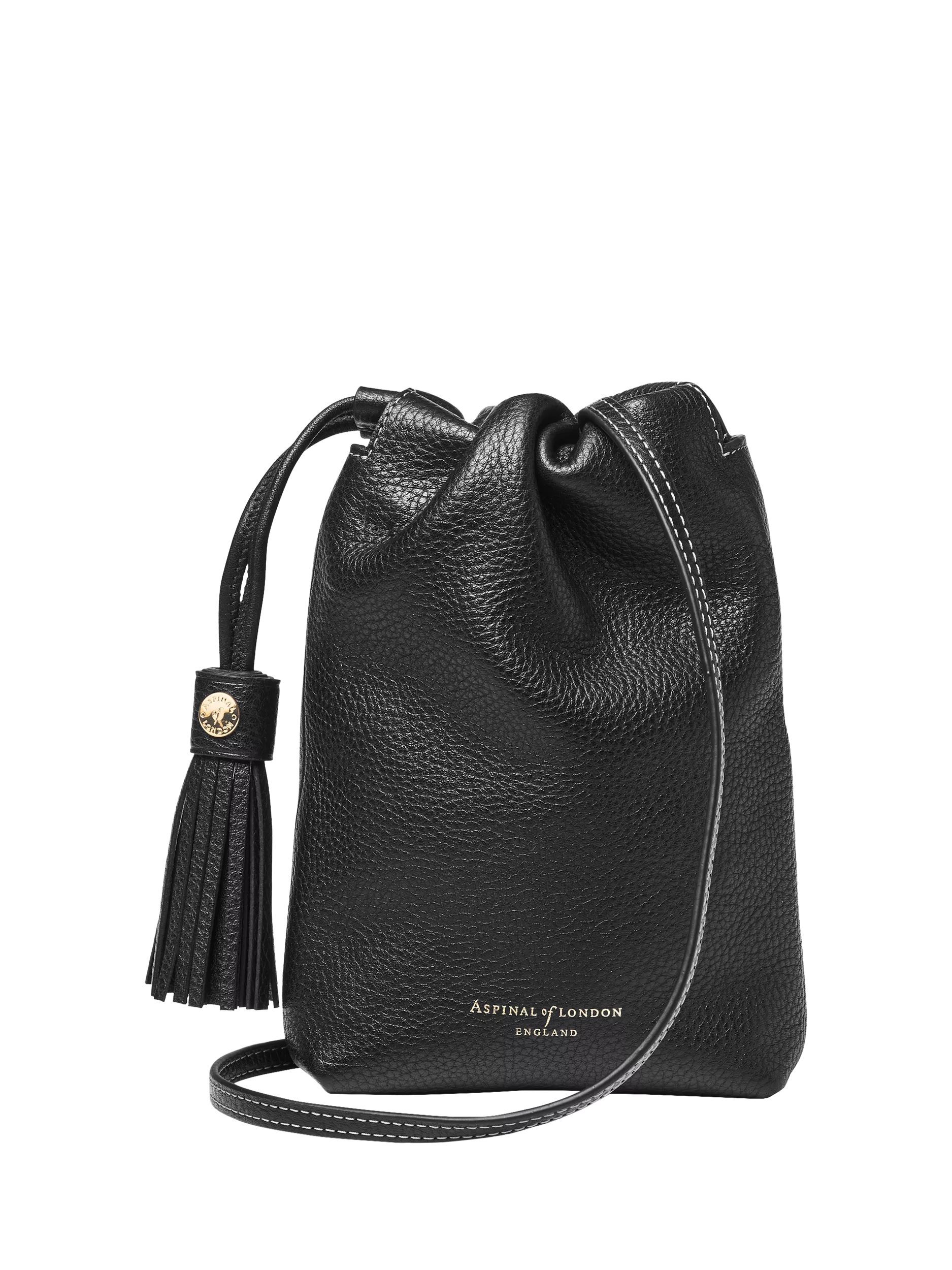 Aspinal of London Soho Pebble Leather Crossbody Pouch Bag