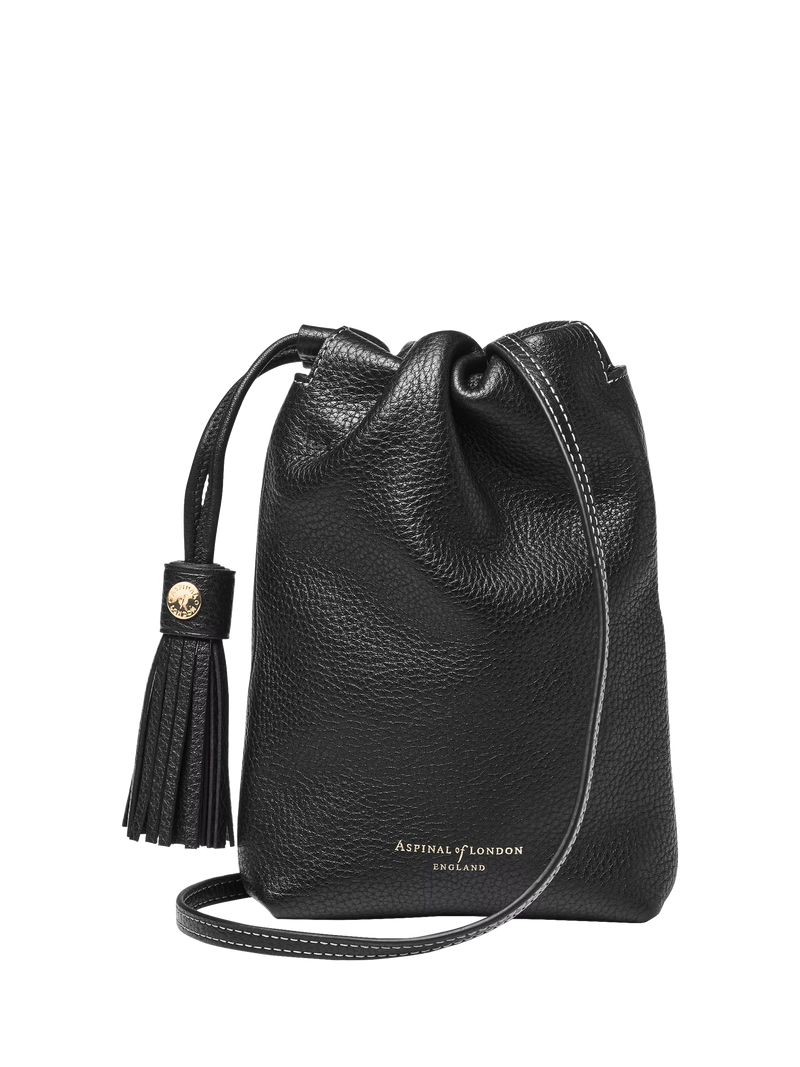 Aspinal of London Soho Pebble Leather Crossbody Pouch Bag