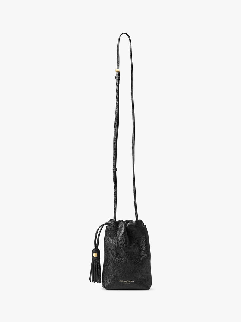 Aspinal of London crossbody bag in pebble leather, imported from the UK