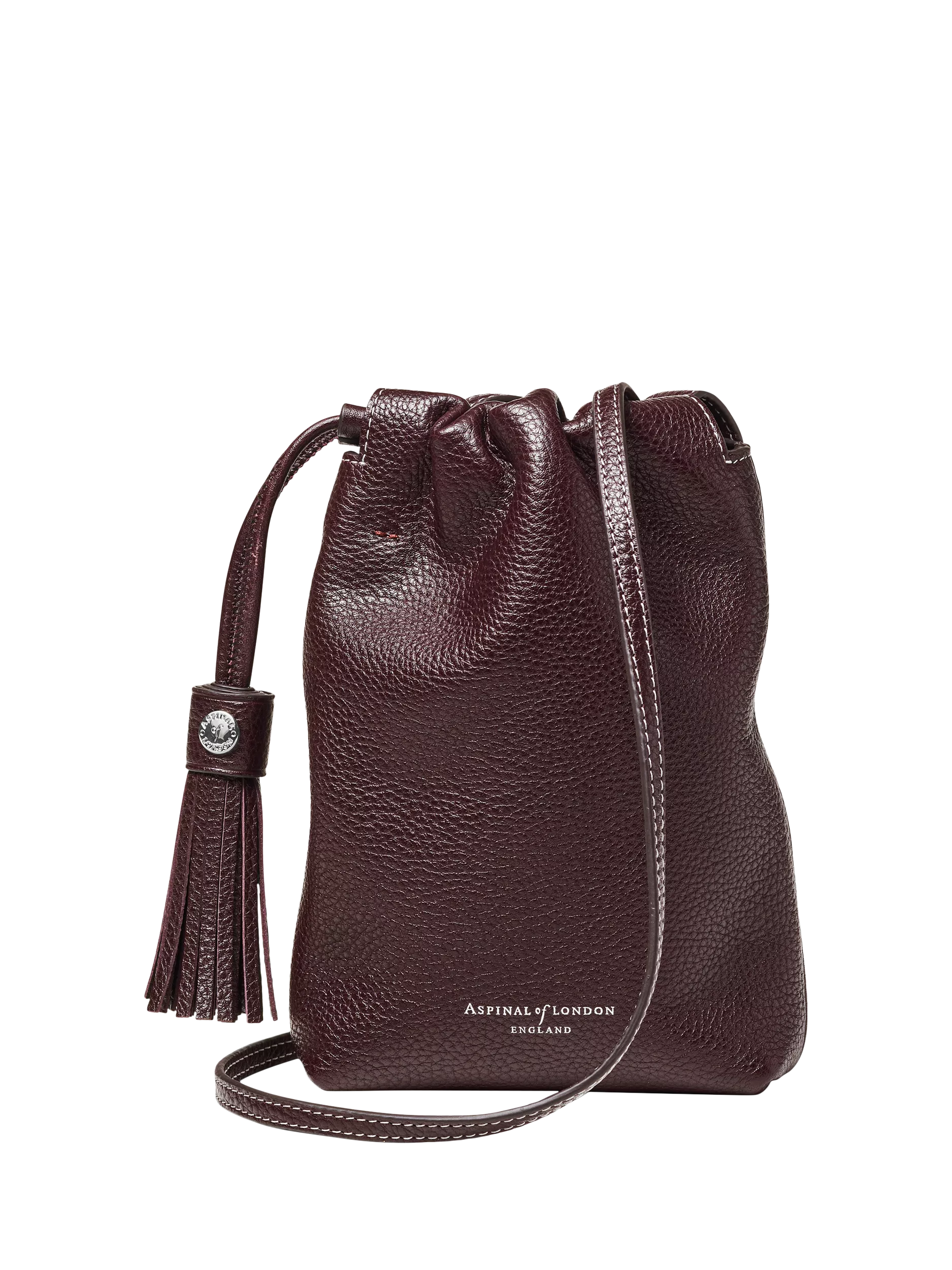 Aspinal of London Soho Pebble Leather Crossbody Pouch Bag