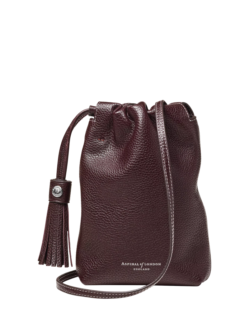Aspinal of London Soho Pebble Leather Crossbody Pouch Bag